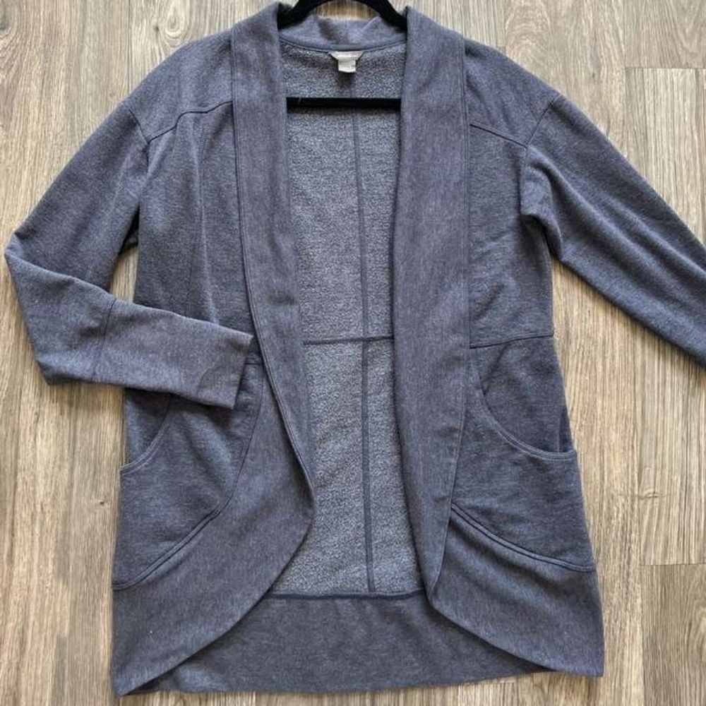 Eddie Bauer - Open Circle Camp Cardigan w/ Pockets | Small (Heathered Blue Gray)